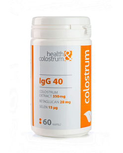 Colostrum kapsule IgG 40 (350 mg) + betaglucan a selén - 60 ks